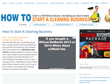Tablet Screenshot of howtostart-acleaningbusiness.com